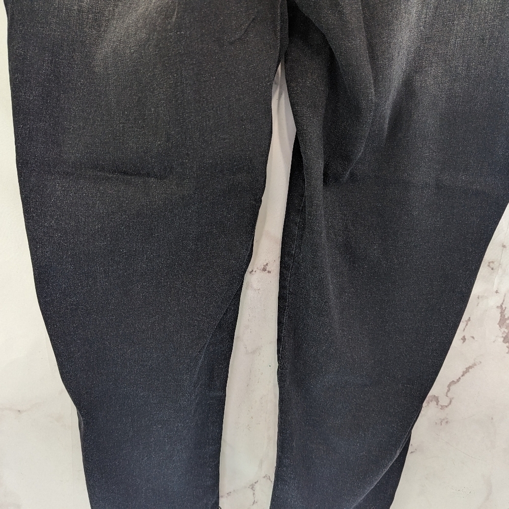 Universal Standard Jeans Womens 24 Black 10 Mid Rise Skinny Distressed - Picture 7 of 12